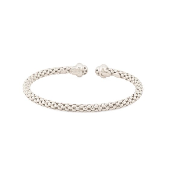 MIA FIORE Silver/Gold Made In Italy 14kt Gold Sterling Silver Cuff Bracelet - Picture 1 of 2
